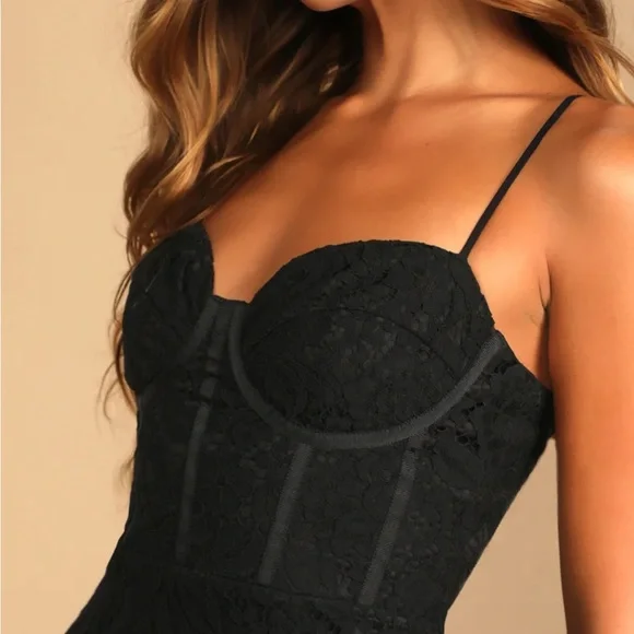 COPY - NWT Lulus Black Lace Dress - Picture 2 of 6